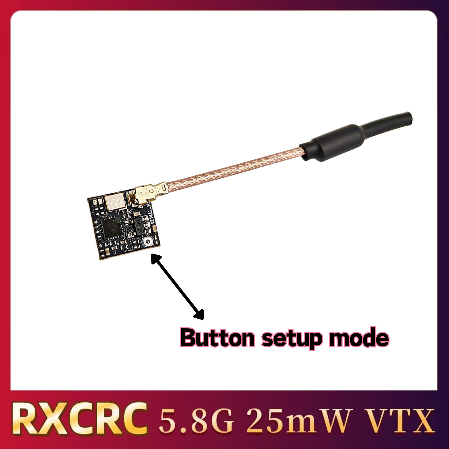 RXCRC 5.8GHz 48CH FPV 25mW ana - Drone Receiver recensie en prijs
